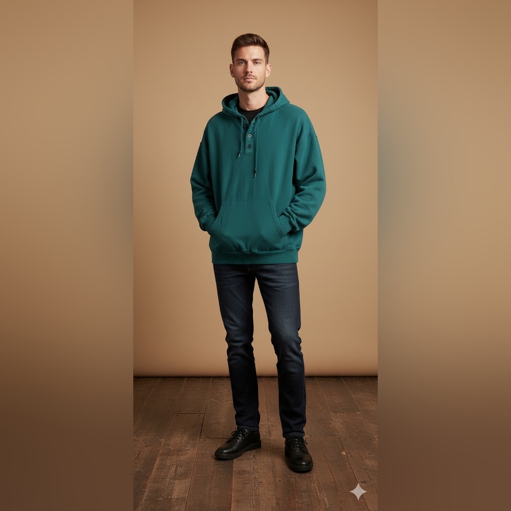 VTG Cotton Colors Teal Hoodie
